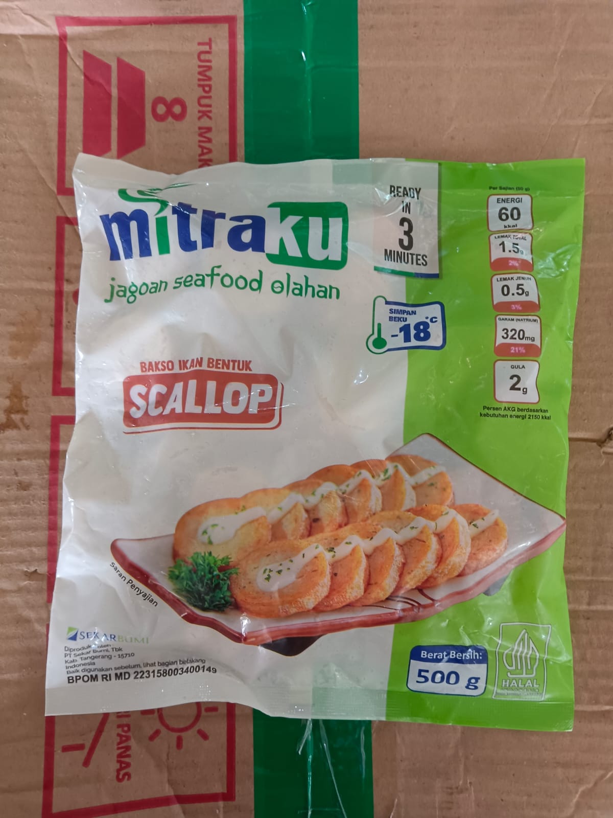 Mitraku Scallop Ikan 500 Gram Olahan Ikan