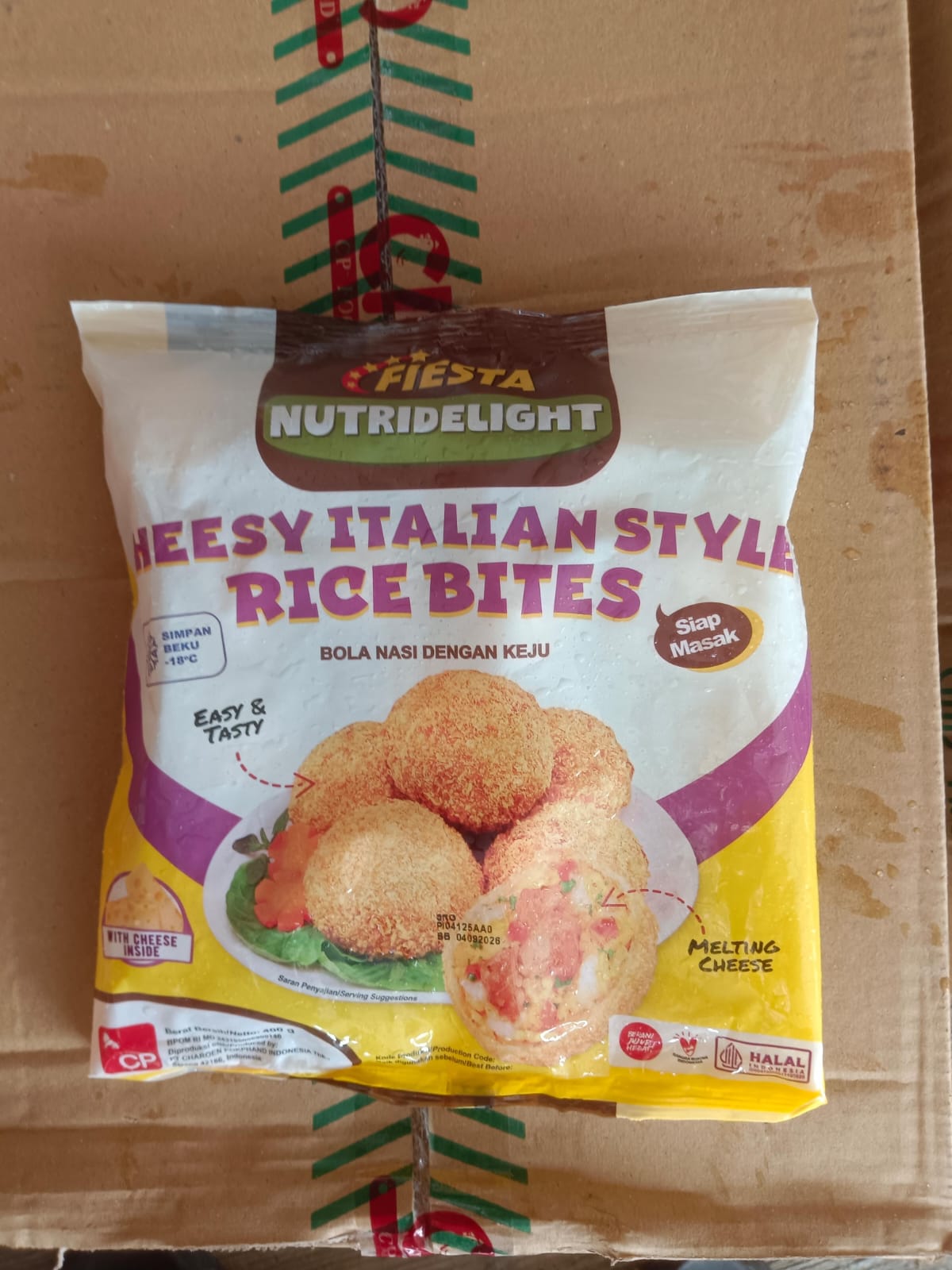 Fiesta Cheesy Italian Style Rice Bites 400 Gram Bola Nasi Keju