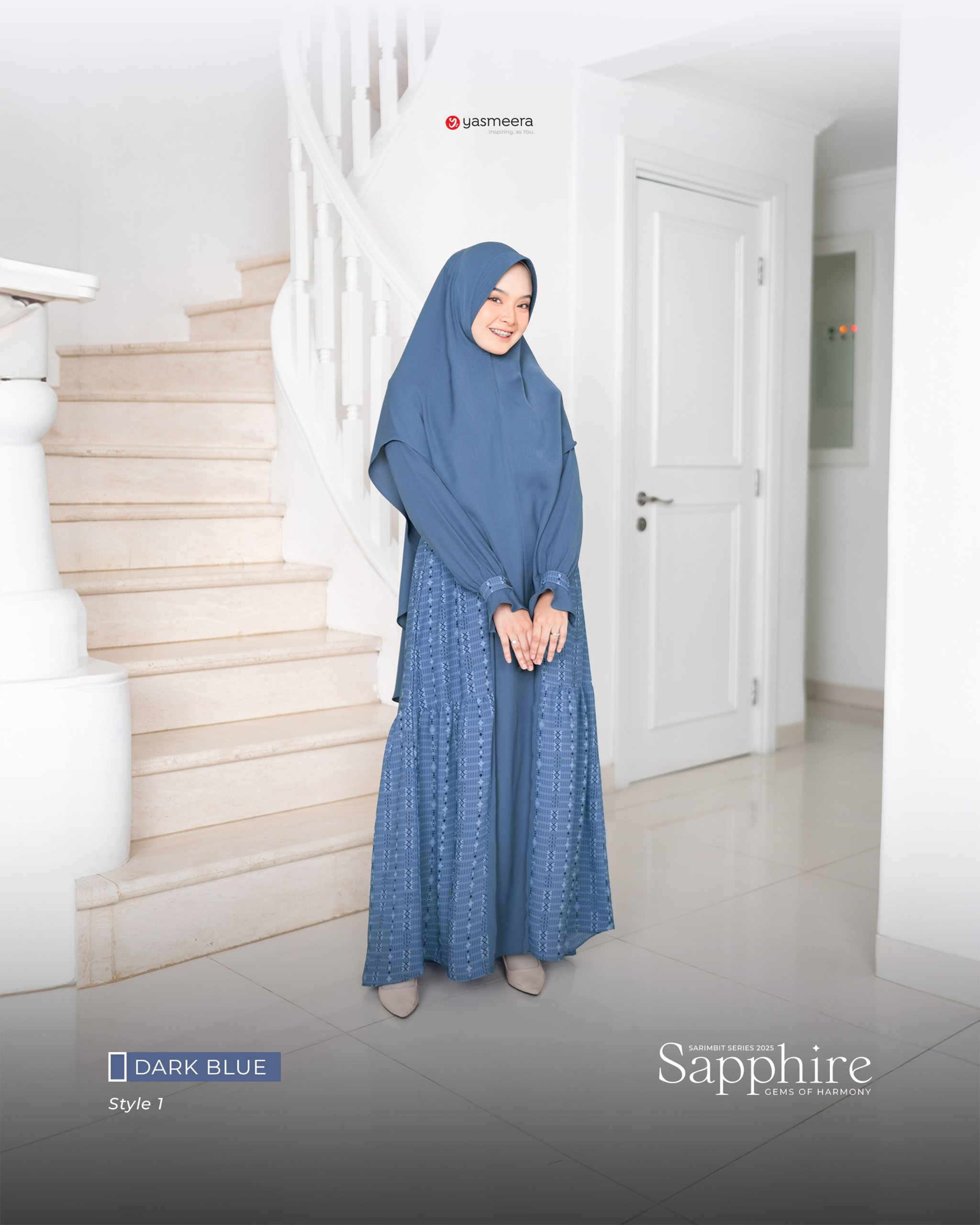 Yasmeera - GAMIS SAPPHIRE DEWASA STYLE 1 GRADE B thumb 5