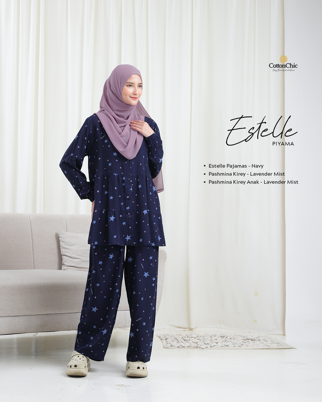 Yasmeera - PAJAMAS ESTELLE DEWASA thumb 8