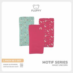 FLUFFY - Bedong Kain - Series Unicorn - [Isi 3Pcs]