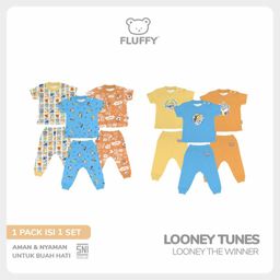 FLUFFY Setelan Oblong Pendek Celana Panjang Looney The Winner (Isi 1Psng) SODJSR/SODJXR LWB SML123