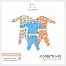 FLUFFY Setelan Baju Panjang Looney The Winner (Isi 1Psng) SBJJXB LWB 123