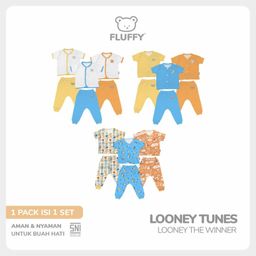 FLUFFY Setelan Pendek Pnjg Looney The Winner (Isi 1Psng) SDJAN/SDJAB LWB NEWBORN