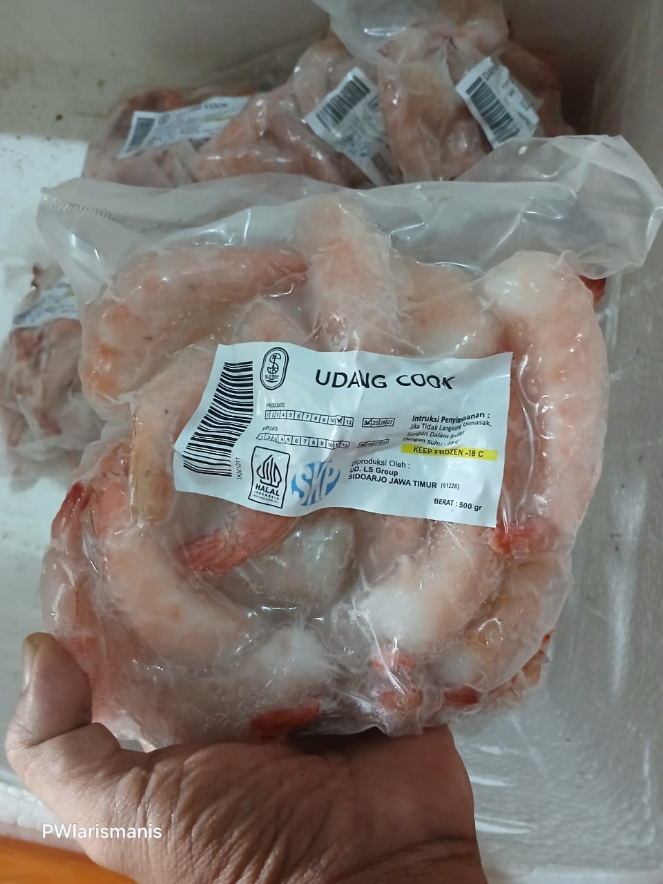 Udang Cooked XL Kupas 500 Gram Frozen