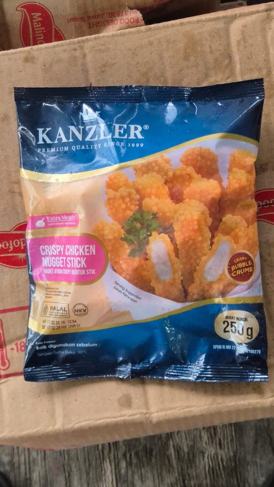 Kanzler Crispy Chicken Stick Nugget  250 Gram