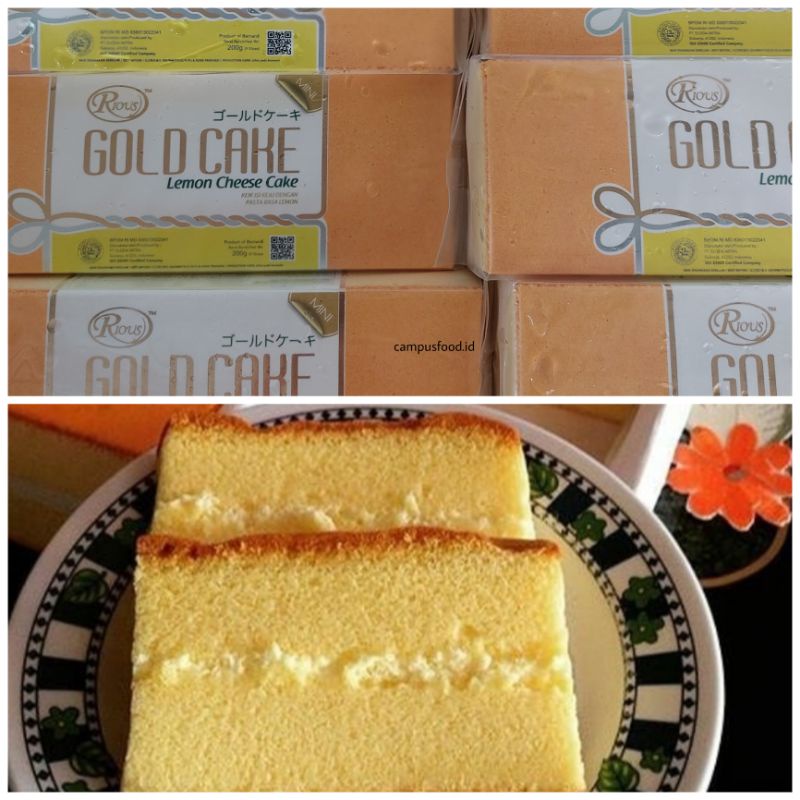 Rious Gold Cake Lemon Cheese Cake 200 Gram