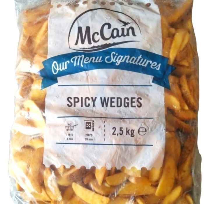 Mc Cain Kentang Spicy Wedges 2.5 Kg Kentang Beku Bumbu