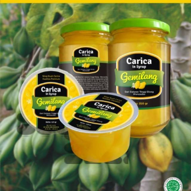 Sirup Buah Carica Botol Kaca 350 Gram