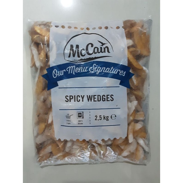 Mc Cain Kentang Spicy Wedges 2.5 Kg Kentang Beku Bumbu
