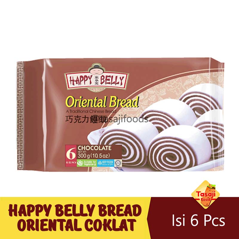 Happy Belly Oriental Bread Chocolate 300 Gram Isi 6 Pcs