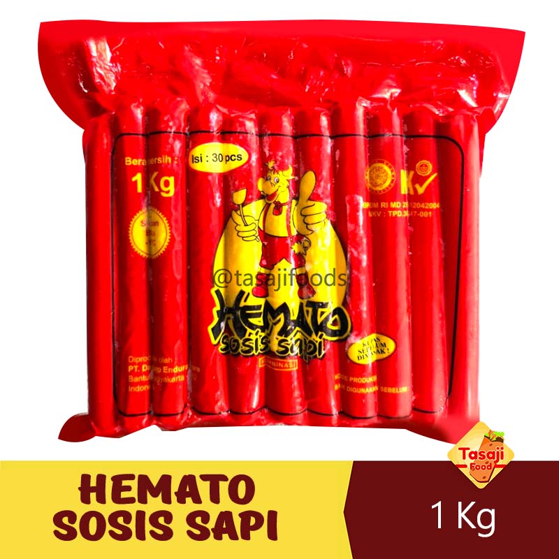 Hemato Sosis Sapi 1 Kg isi 30 Pcs