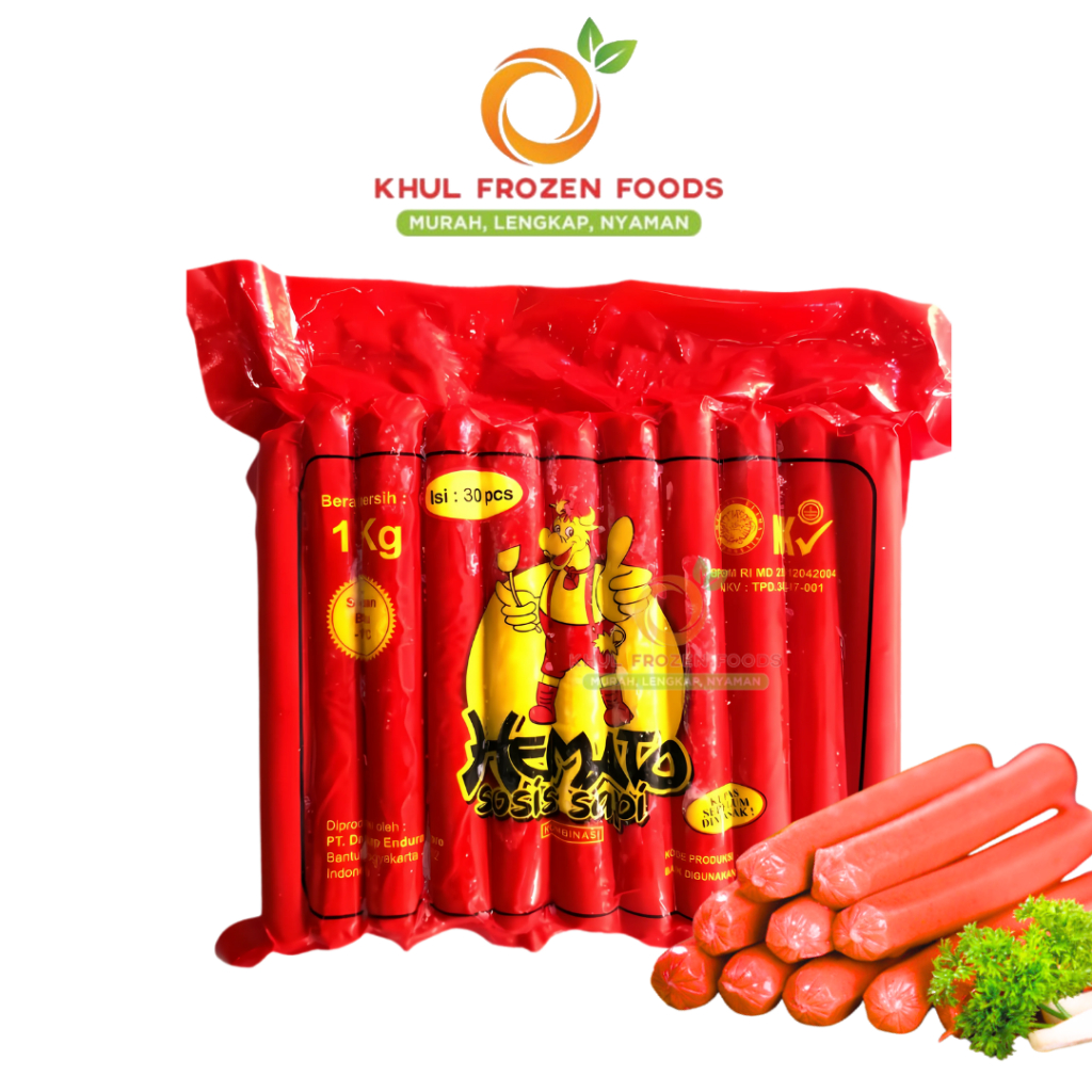 Hemato Sosis Sapi 1 Kg isi 30 Pcs