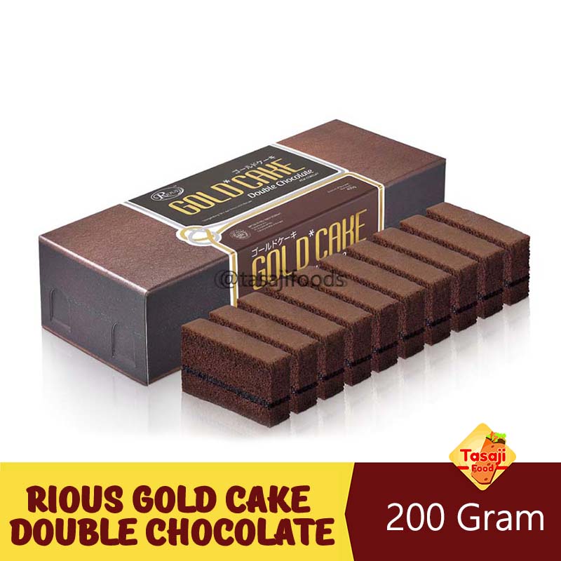 Rious Gold Cake Double Chocolate 200 Gram Keik Cokelat