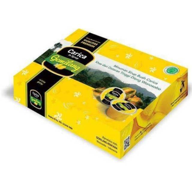 Sirup Buah Carica Cup 115 gr Paket 12 Cup