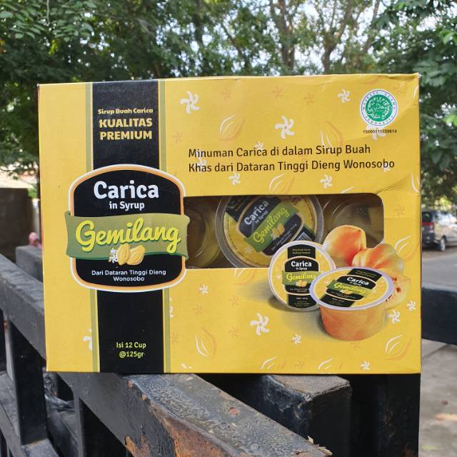 Sirup Buah Carica Cup 115 gr Paket 12 Cup