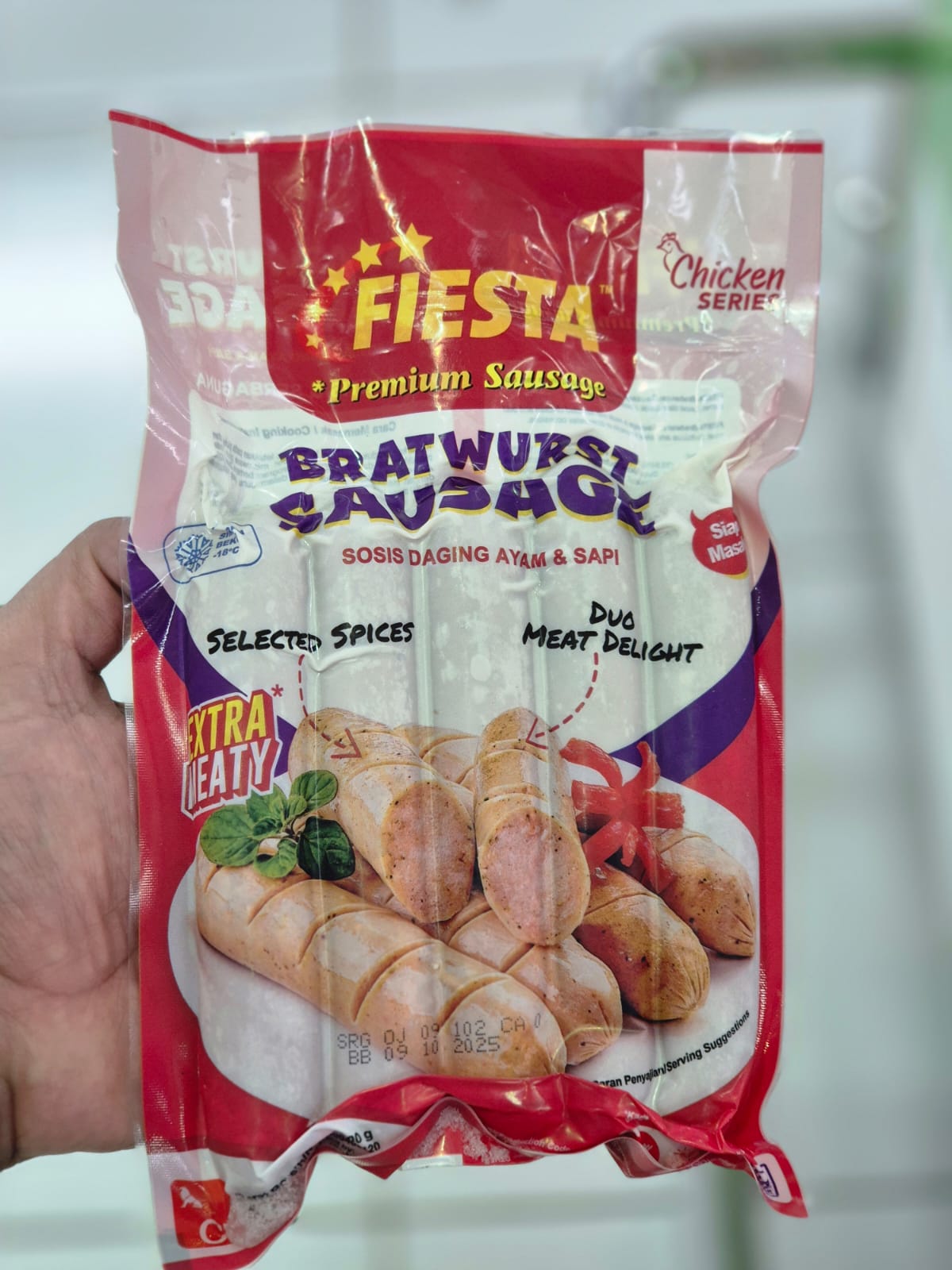 Fiesta Sosis Ayam Dan Sapi Bratwurst 300 Gram
