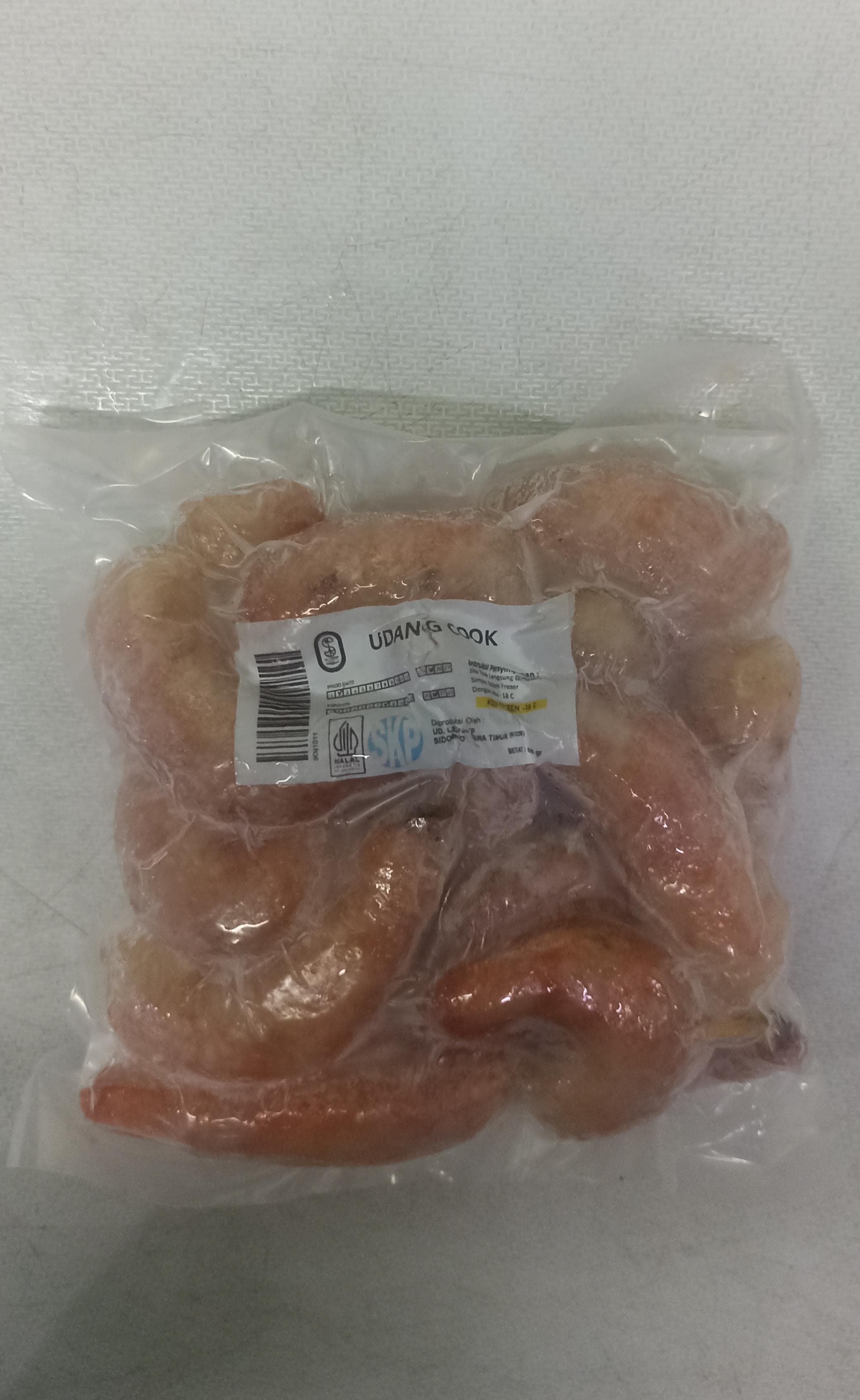 Udang Cooked XL Kupas 500 Gram Frozen