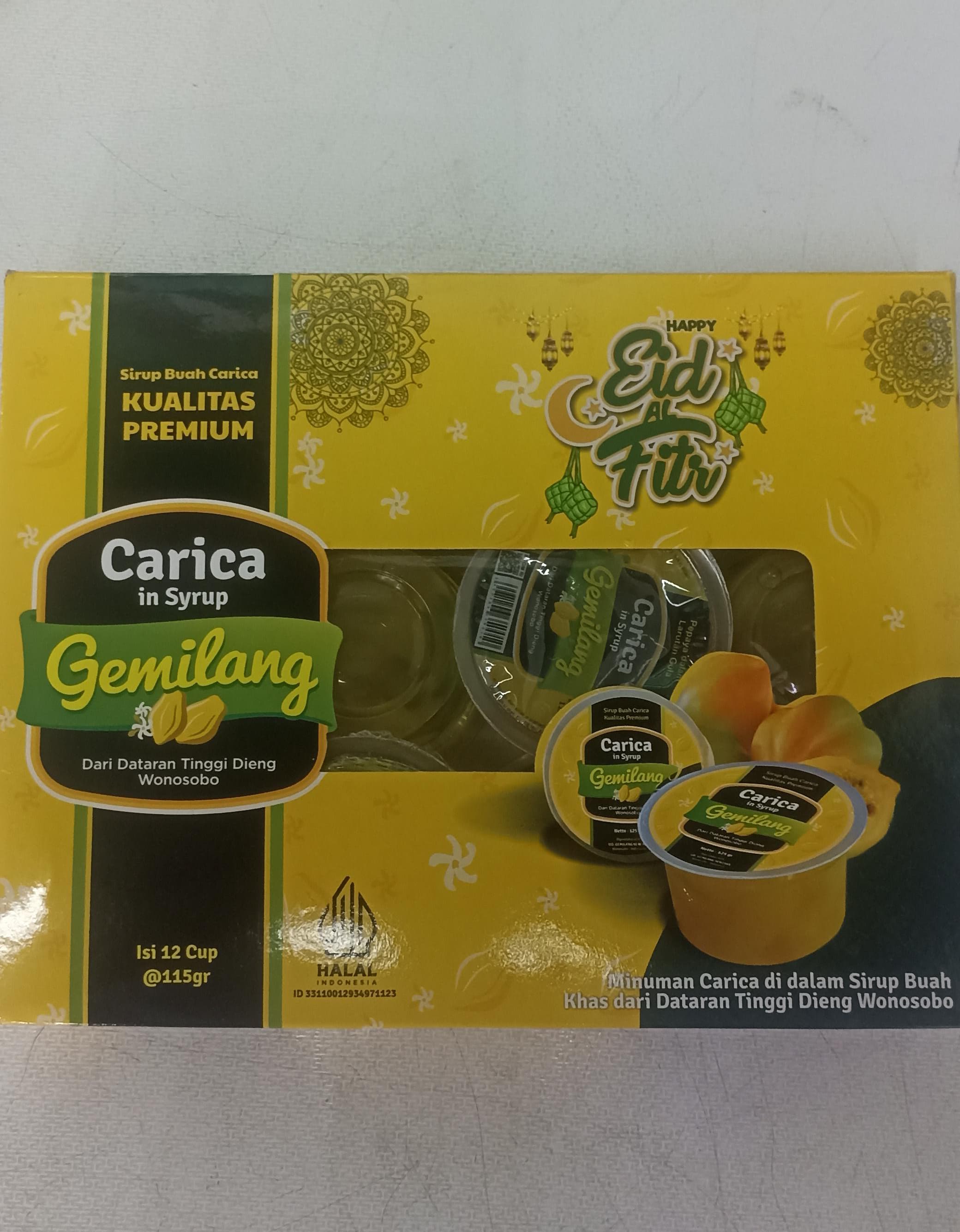 Sirup Buah Carica Cup 115 gr Paket 12 Cup