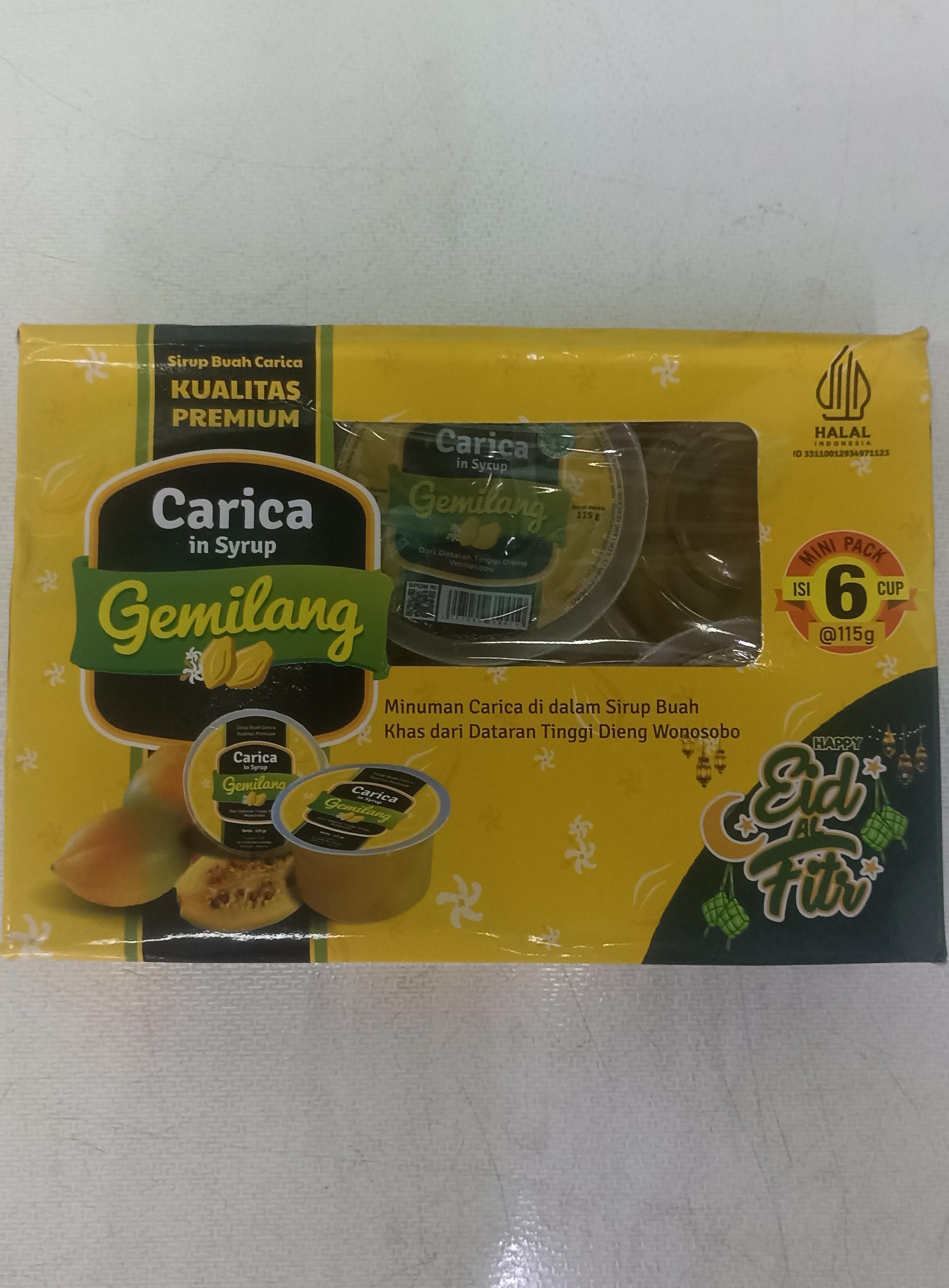 Sirup Buah Carica 115 gr Paket 6 pcs