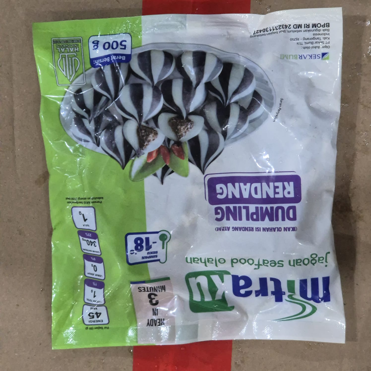 Mitraku Dumpling Rendang 500 Gram Seafood Olahan