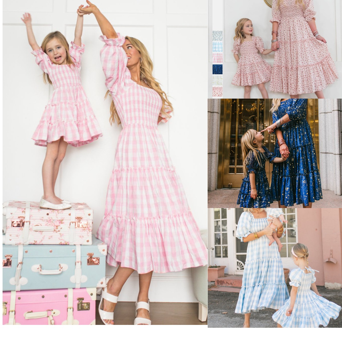 DRESS FLORAL COUPLE IBU DAN ANAK IMPORT/DRESS WANITA IMPORT