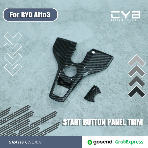 BYD Atto3 - Start Button Panel Trim [Carbon] 2