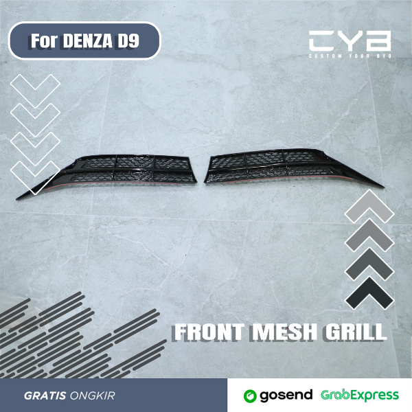 Denza D9 - Front Mesh Grille [Hitam] 2