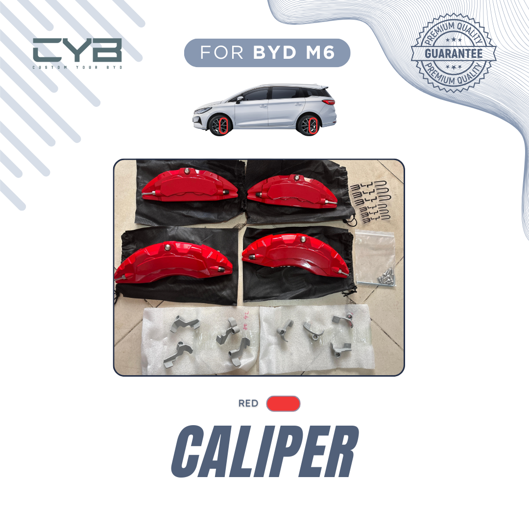 BYD M6 - Caliper - 4 pcs/set [Merah M6] 2