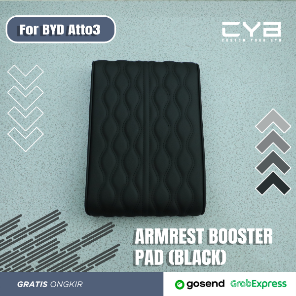 BYD Atto3 - Armrest Booster Pad [Hitam] 4