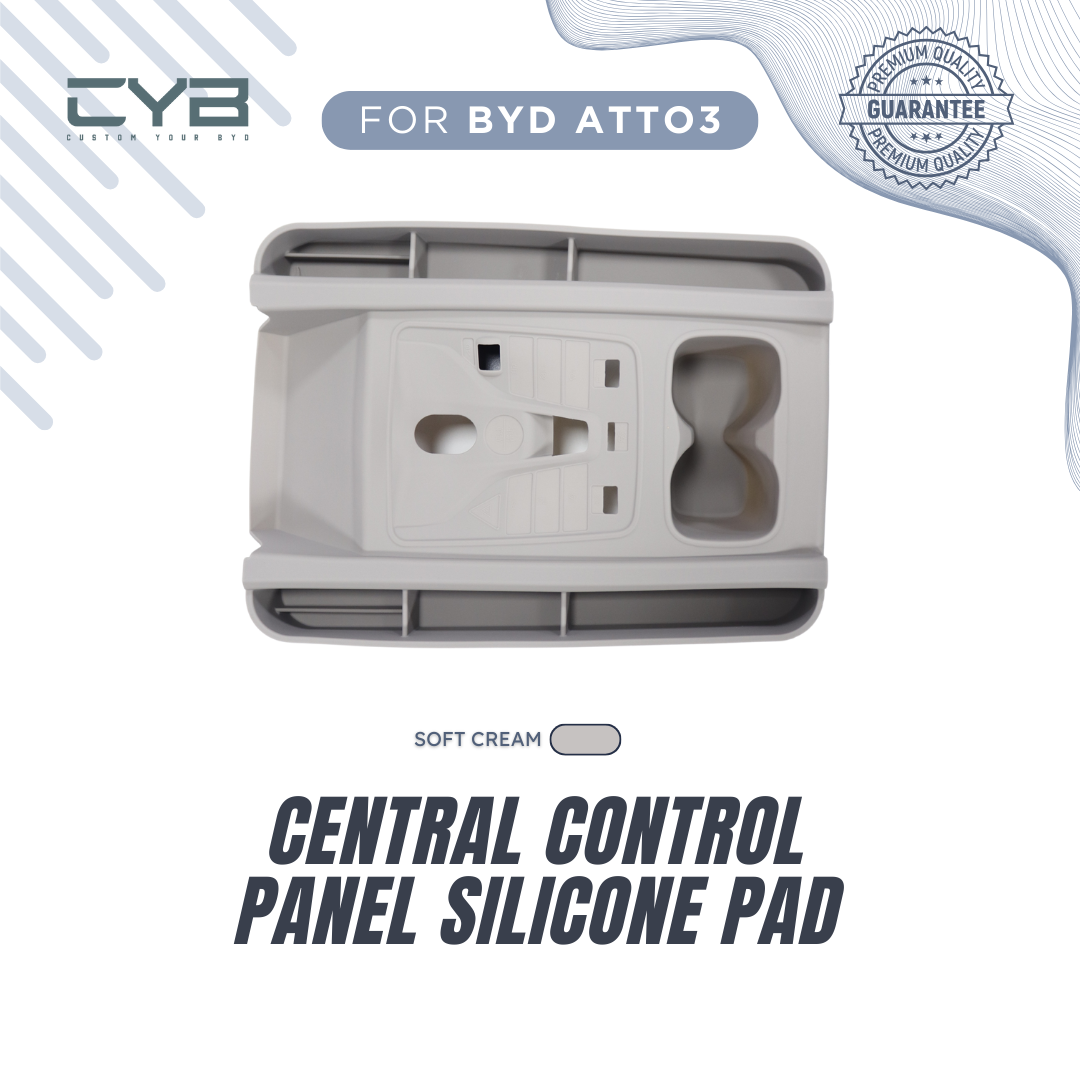 BYD Atto3 - Central Control Panel Silicone Pad [Putih] 2