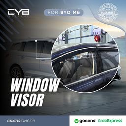 BYD M6 - Window Visor  1 Set/4 pcs [Hitam]