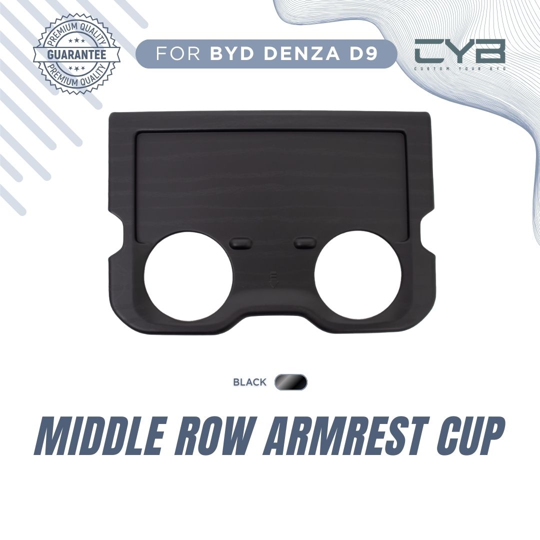 Denza D9 - Middle Row Armrest Cup Cover [EV Wood Pettern] 2