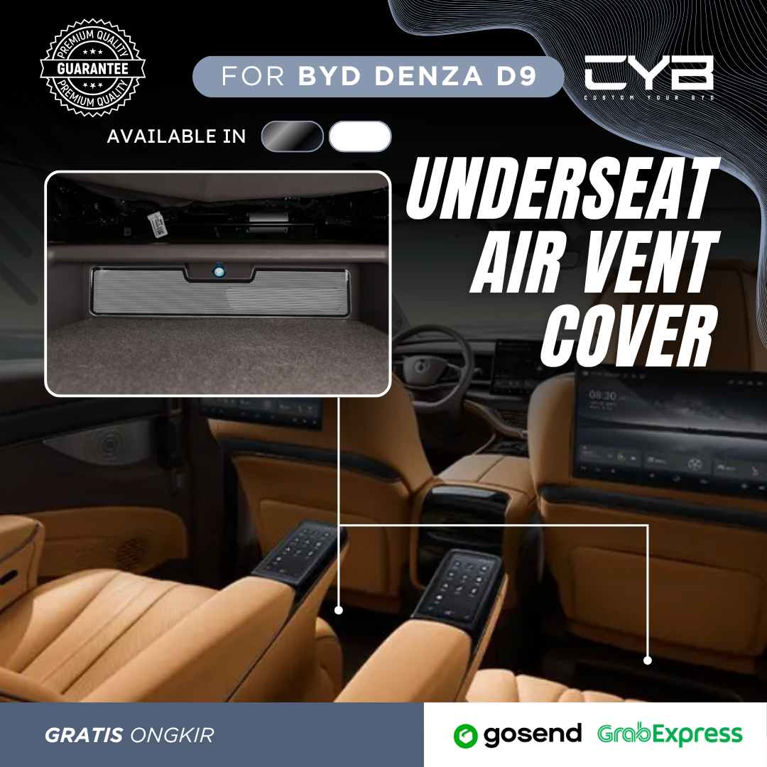 Denza D9 - Underseat Air Vent Cover [Hitam Front Row] 2