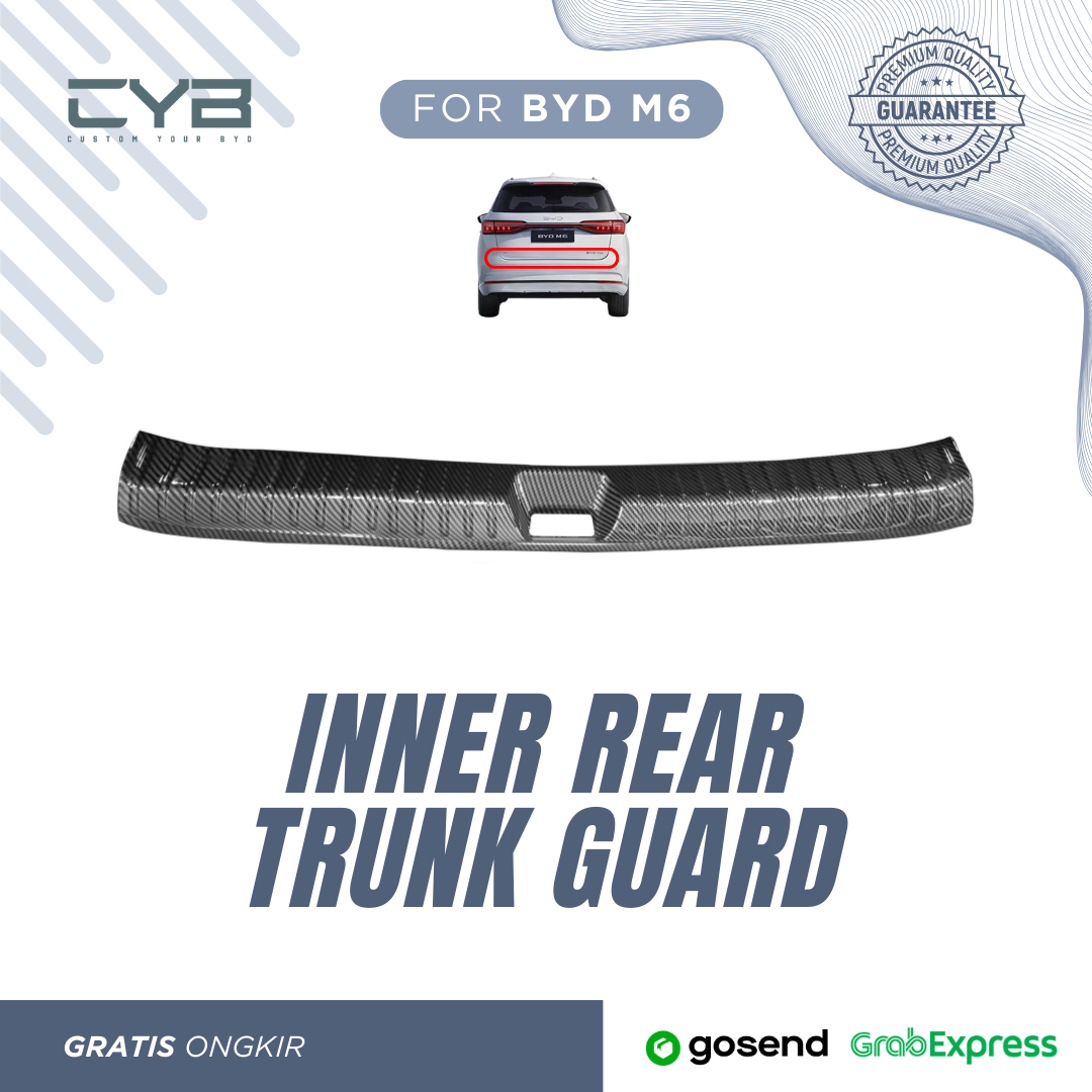 BYD M6 - Rear Trunk Guard [inner Carbon] 2
