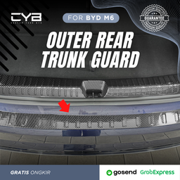 BYD M6 - Rear Trunk Guard [outer Carbon] 3