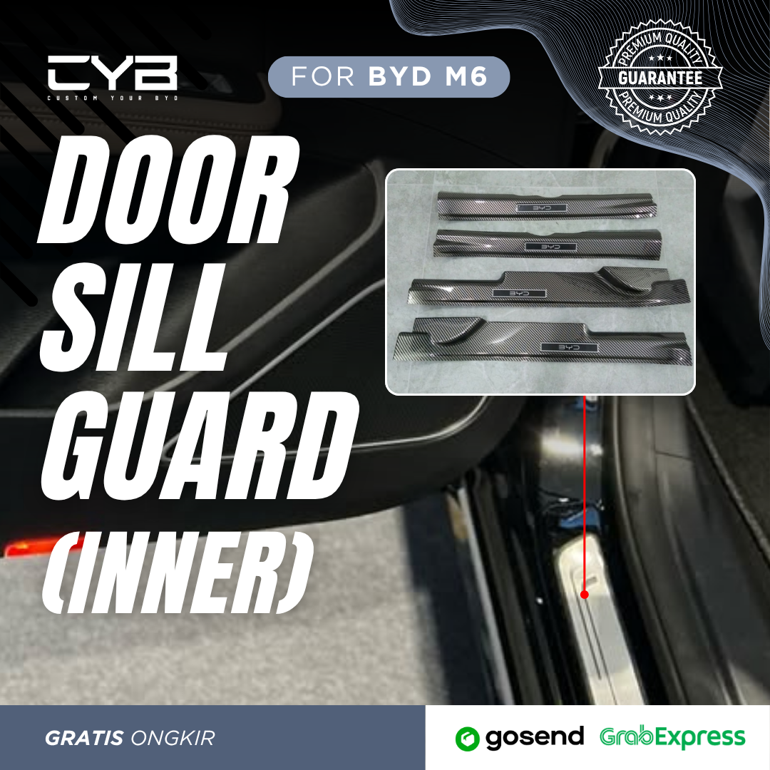 BYD M6 - Door Sill Guard [Carbon Outer] 4