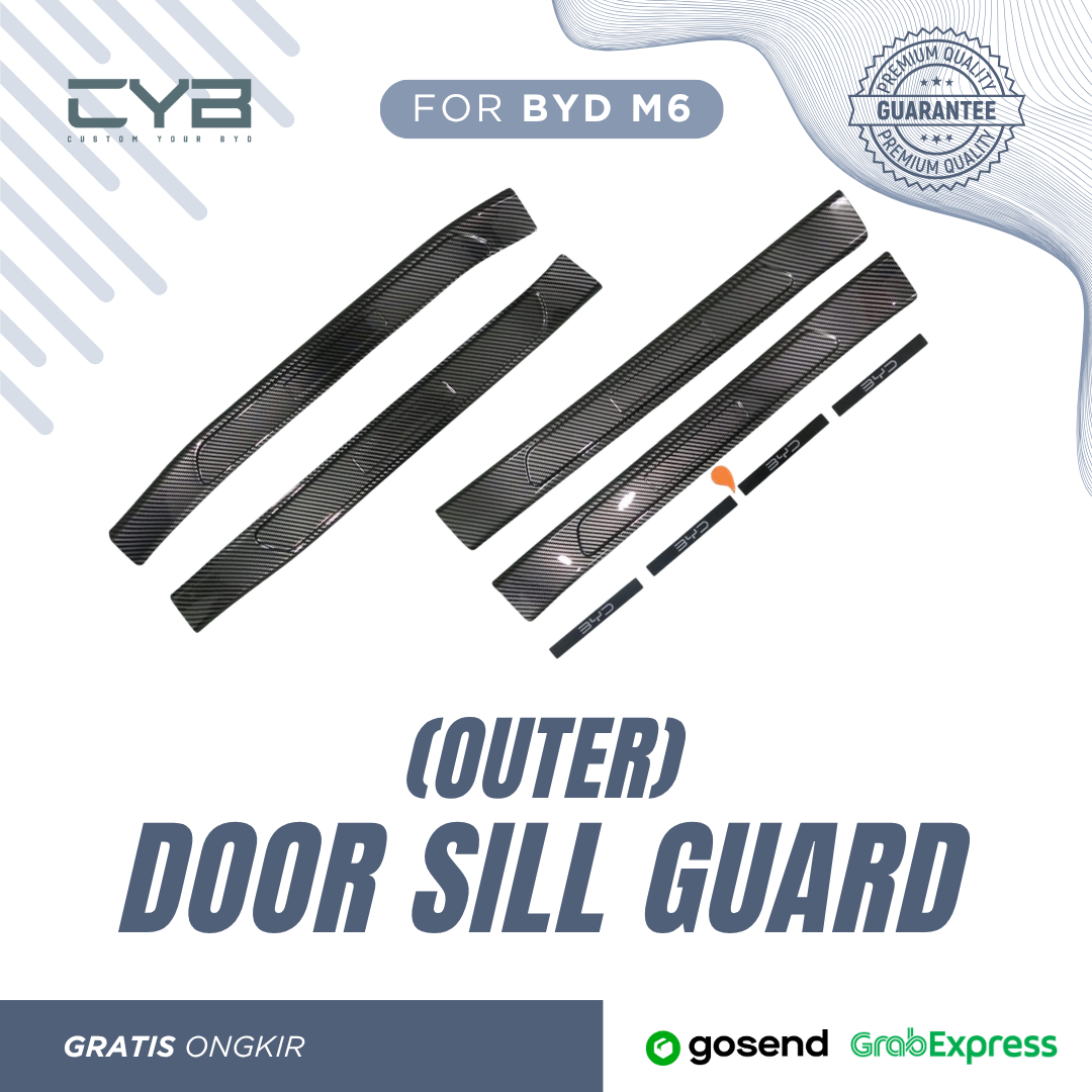 BYD M6 - Door Sill Guard [Carbon Outer] 2