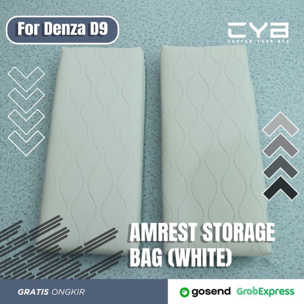 Denza D9 - Armrest Storage Bag [Putih] 2
