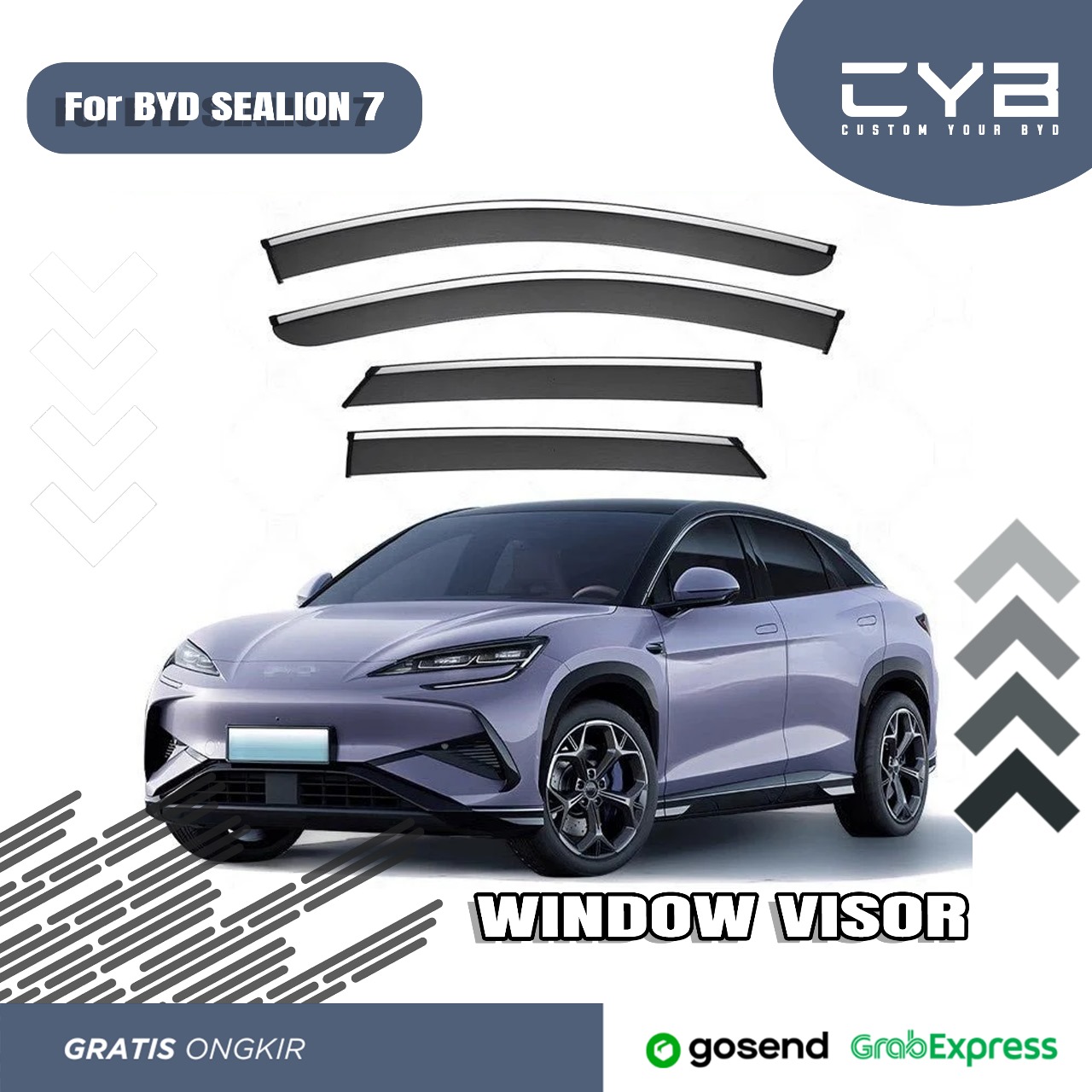 BYD Sealion 7 - Window Visor（Injection） 2