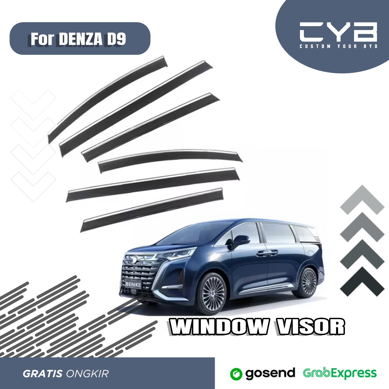 Denza D9 - Window Visor 4pcs/ set 2