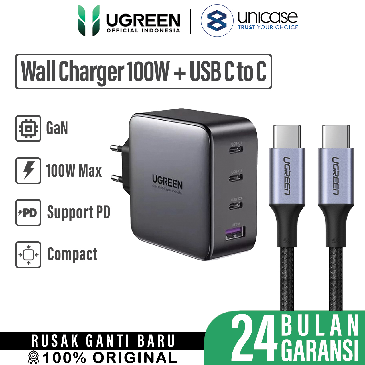 UGREEN CD226 + Cable C to C 1m US316