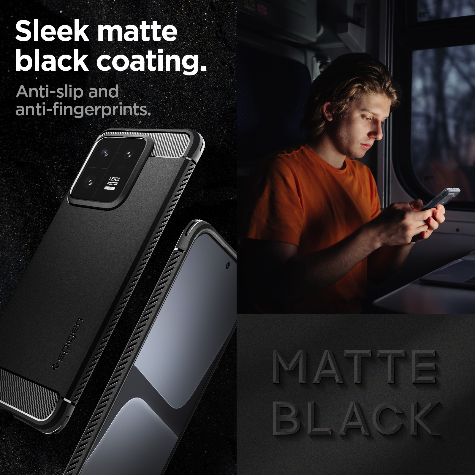 Case Poco X6 Redmi Note 13 Pro 5G Spigen Rugged Armor Matte Softcase