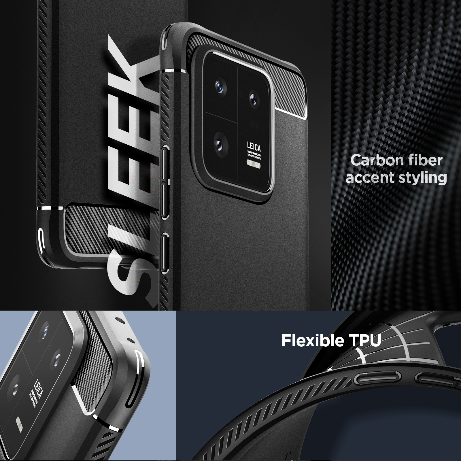 Case Poco X6 Redmi Note 13 Pro 5G Spigen Rugged Armor Matte Softcase