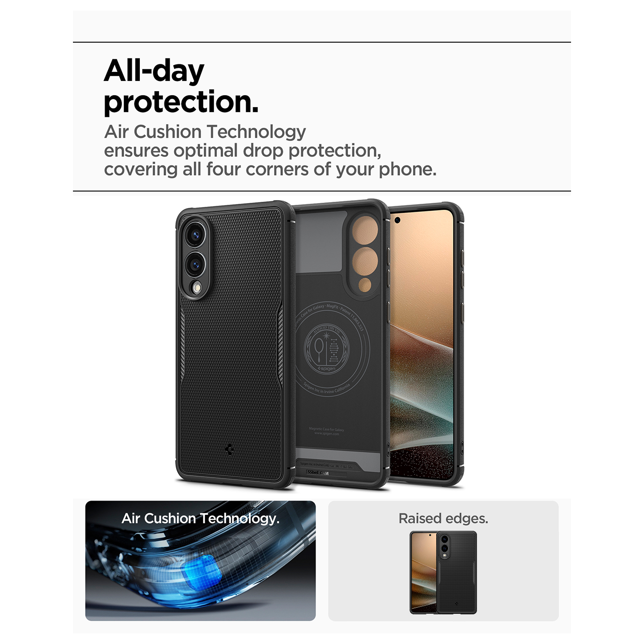 Spigen Galaxy S25 Edge Case Magsafe Core Armor MagFit - Matte Black ACS09406 (Offline SKU)