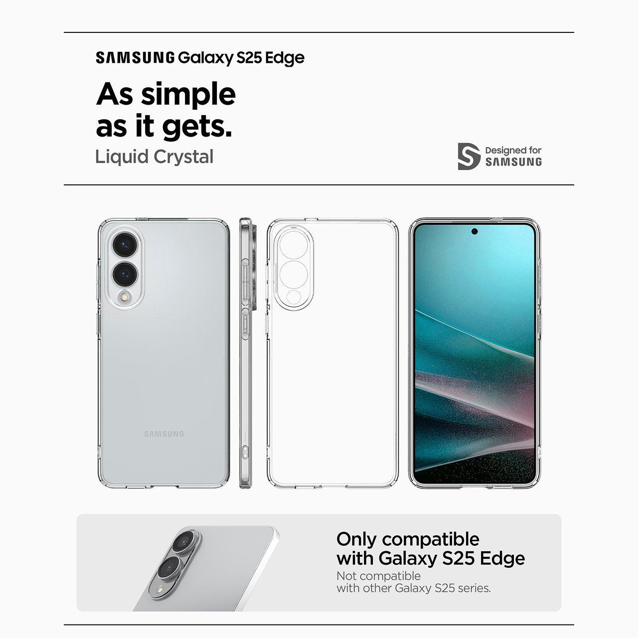 Spigen Galaxy S25 Edge Case Liquid Crystal - Space Crystal ACS09426