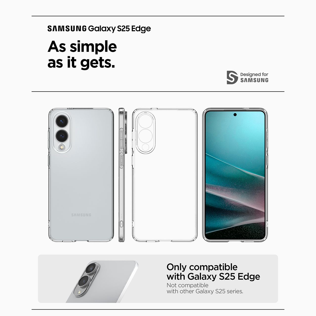 Spigen Galaxy S25 Edge Case Crystal Flex - Crystal Clear ACS09572