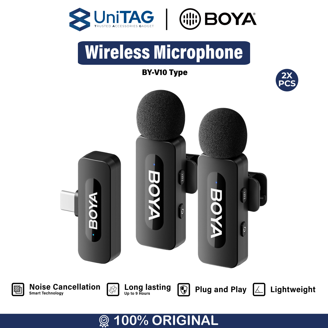 Boya Wireless Microphone 1 Transmitter BY-V1 Lightning - Black BYV1