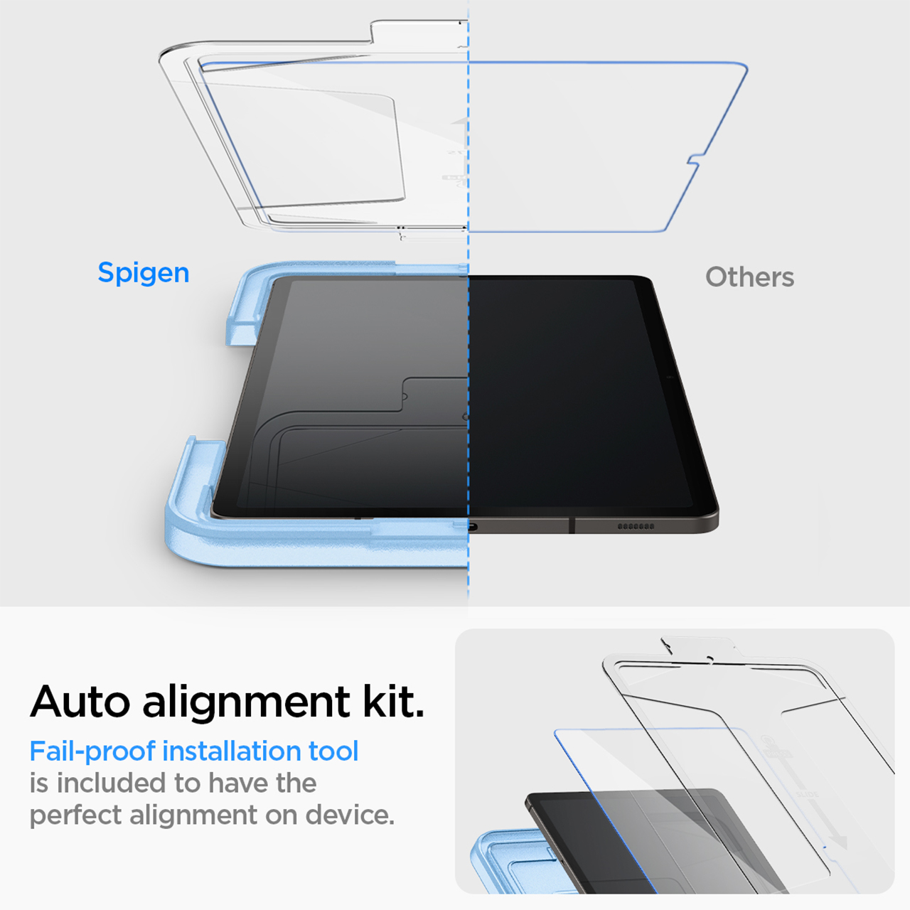 Spigen Galaxy Tab S10 Ultra / S9 Ultra Tempered Glass with Tray 1 Pack GlastR EZ Fit - Transparency AGL06998