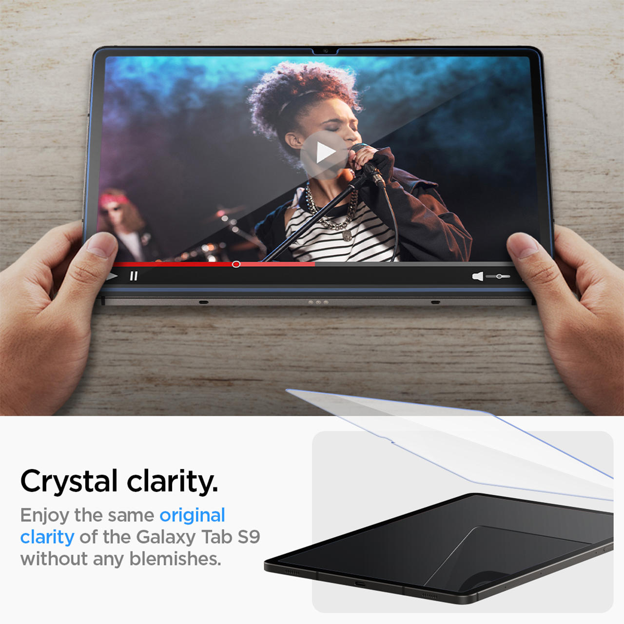 Spigen Galaxy Tab S10 Ultra / S9 Ultra Tempered Glass with Tray 1 Pack GlastR EZ Fit - Transparency AGL06998